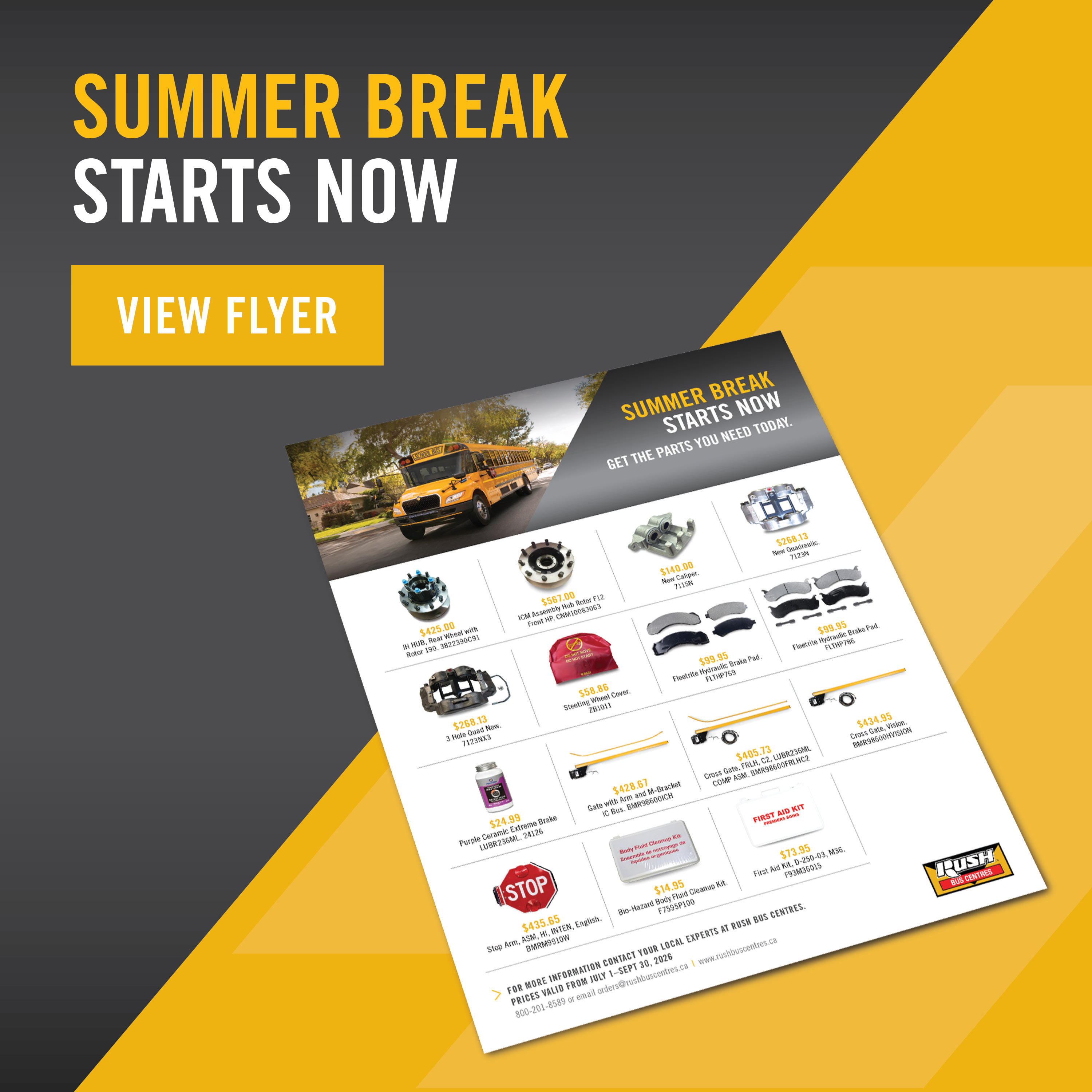 July - Sept 2026 Parts Flyer