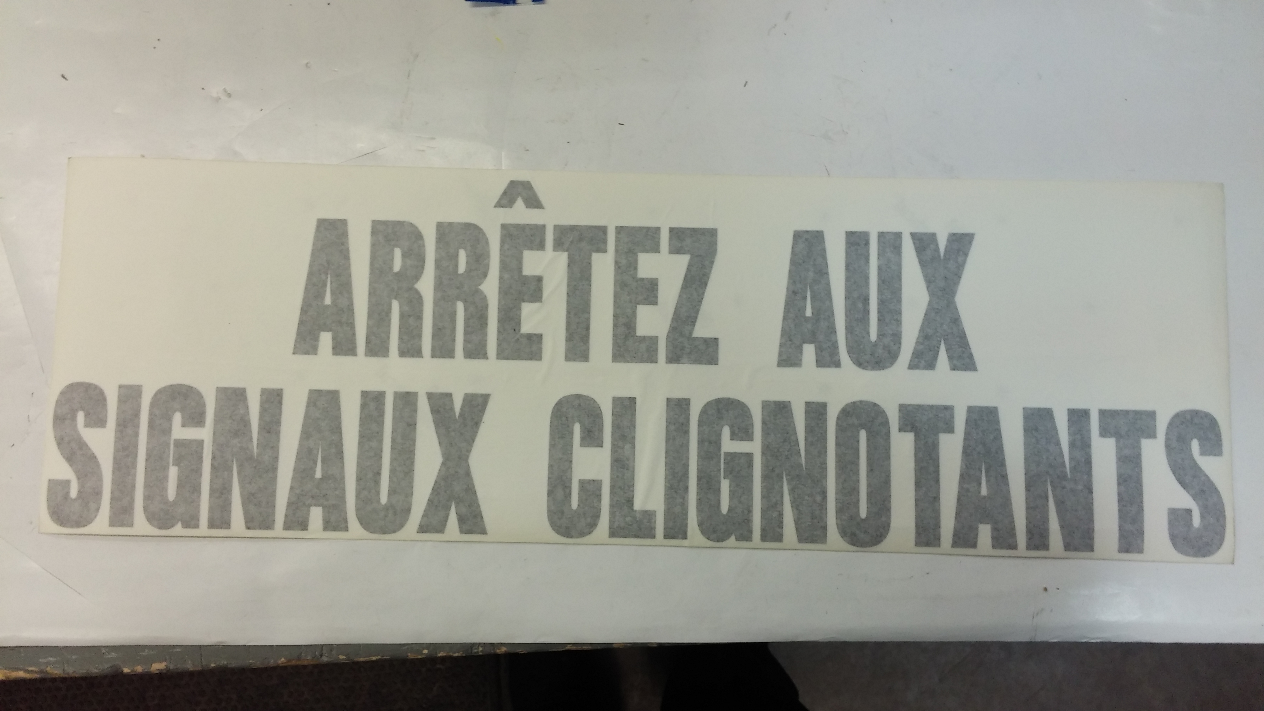 DECAL,ARRETTEZ AUX, BLACK ON