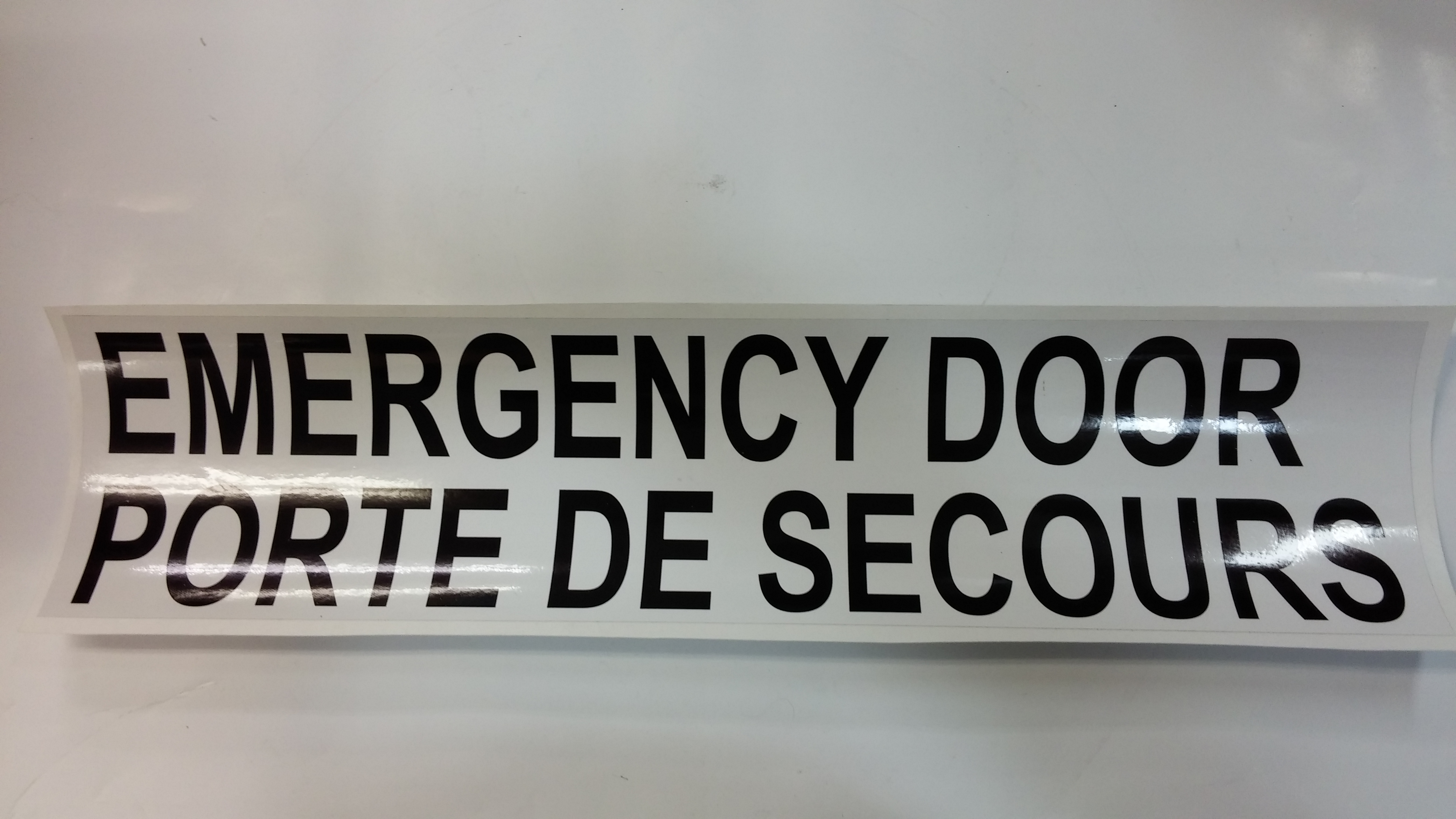 DECAL EMERG DOOR - FRENCH/ENG