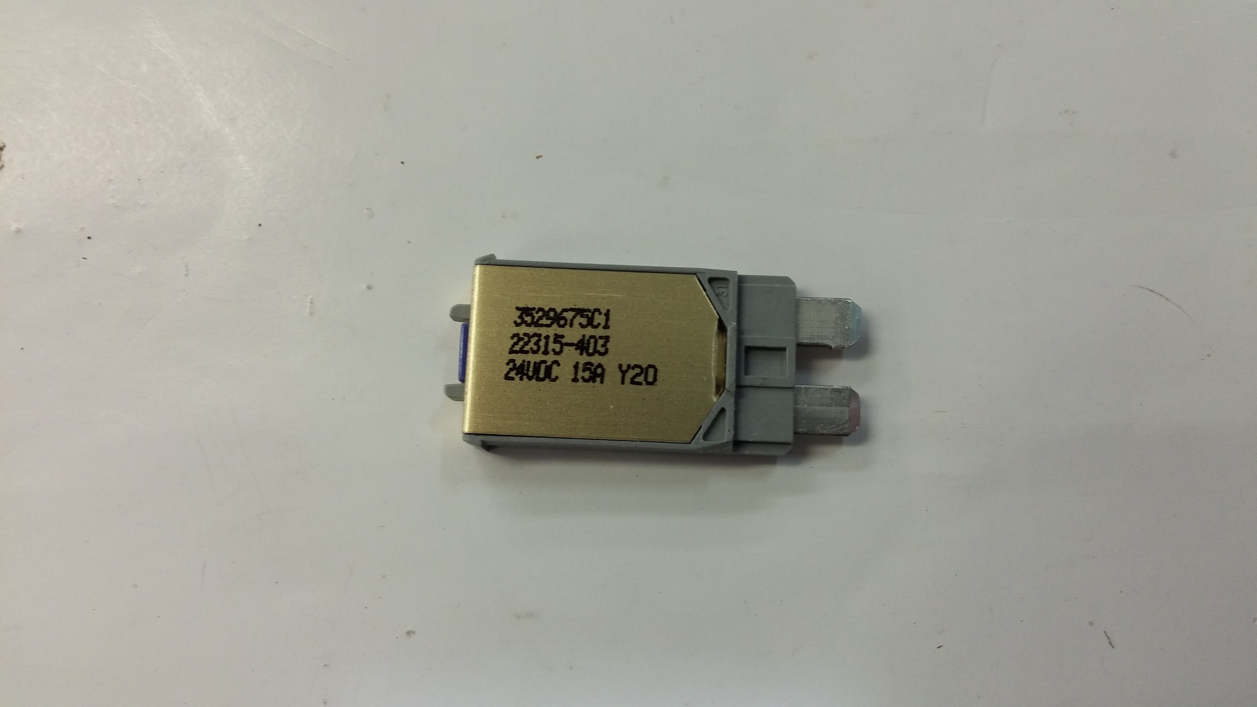 BREAKER,15 AMP,IC BUS BLUE