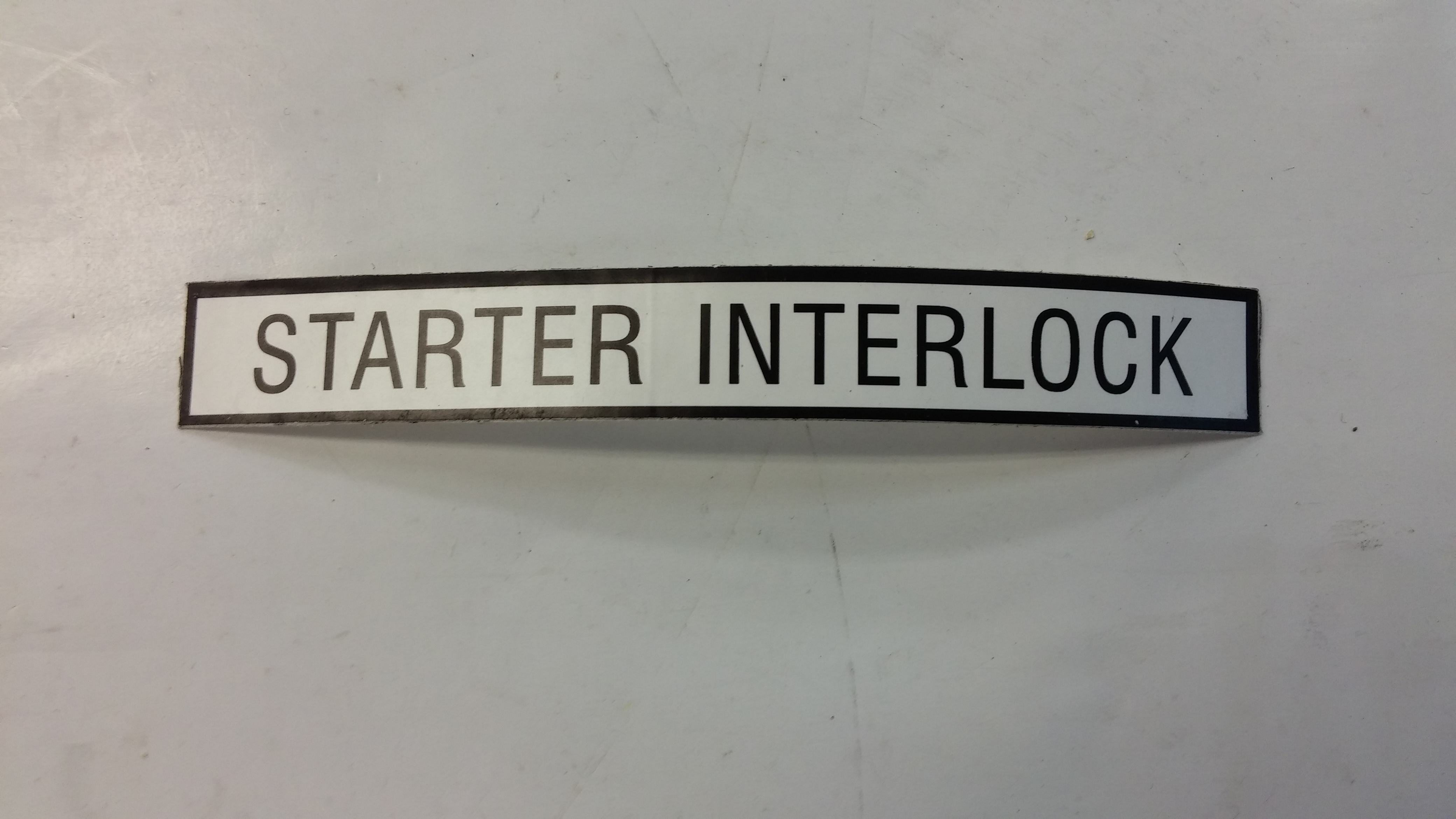 DECAL STARTER INTERLOCK