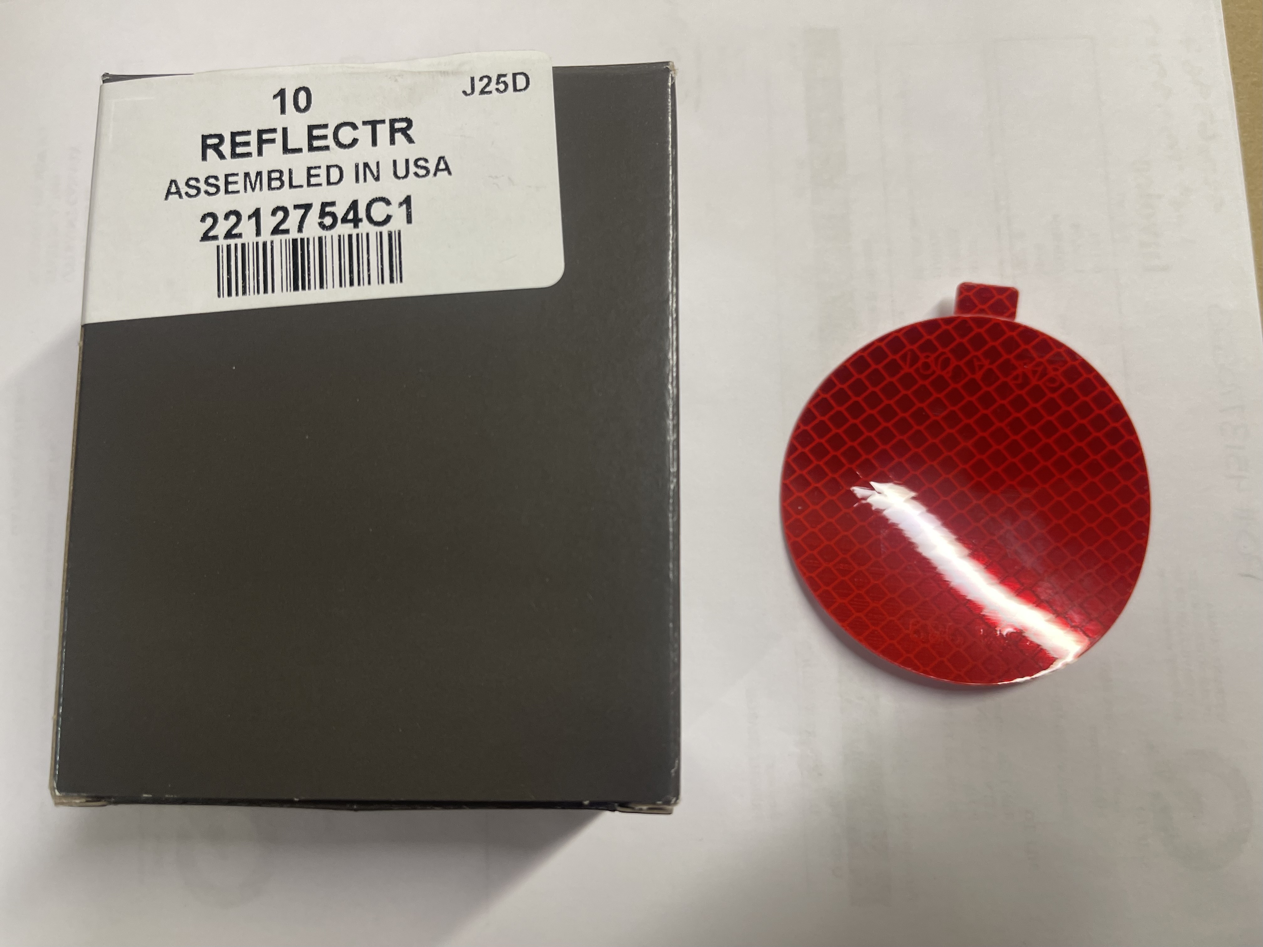 REFLECTR,REFLECTOR RED 3M DIAM