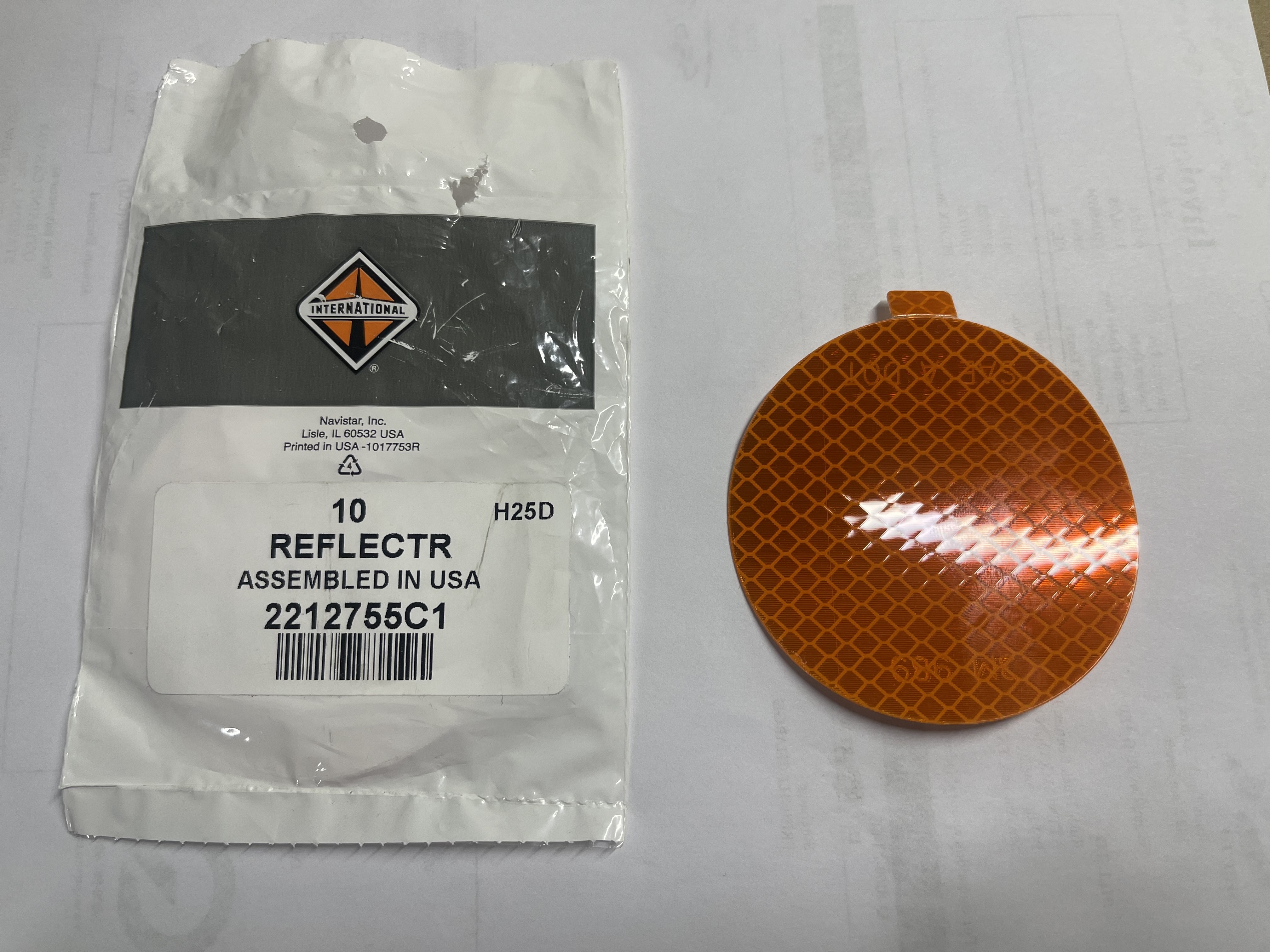 REFLECTR,REFLECTOR AMBER 3M DI