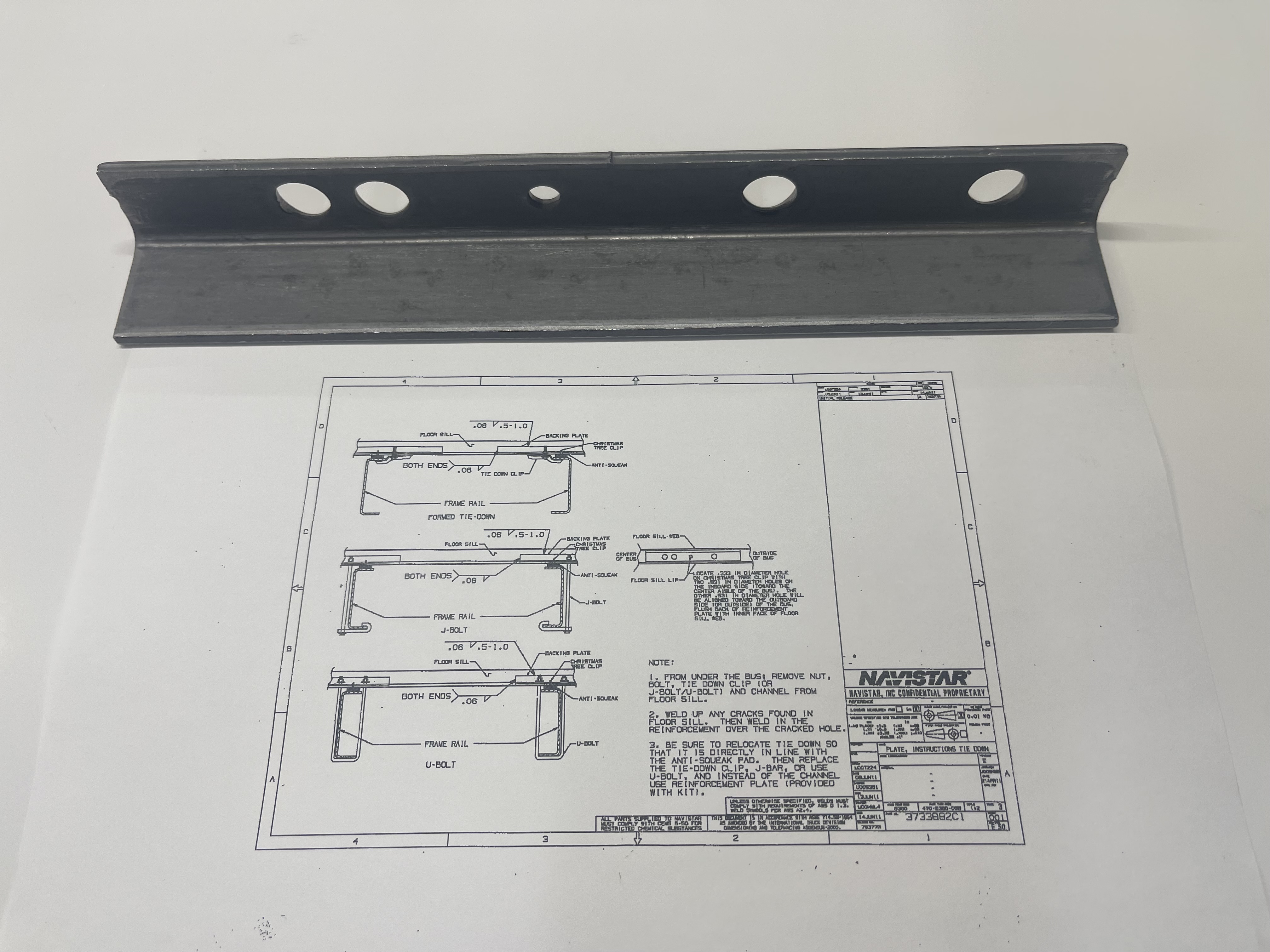 KIT FIELD FIX TIE DOWN ,R/H