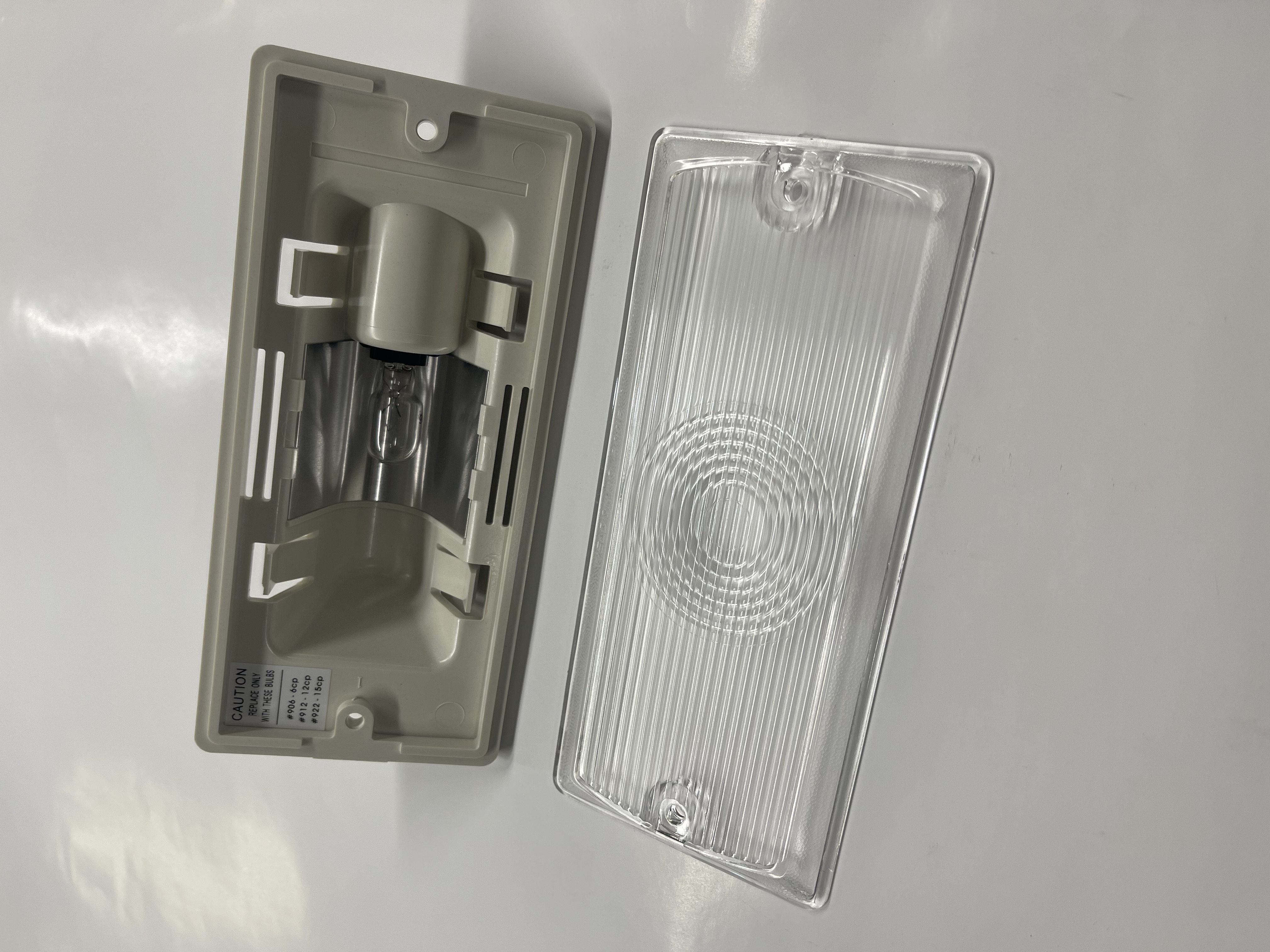 LIGHT, DOME SNAP IN, PLASTIC