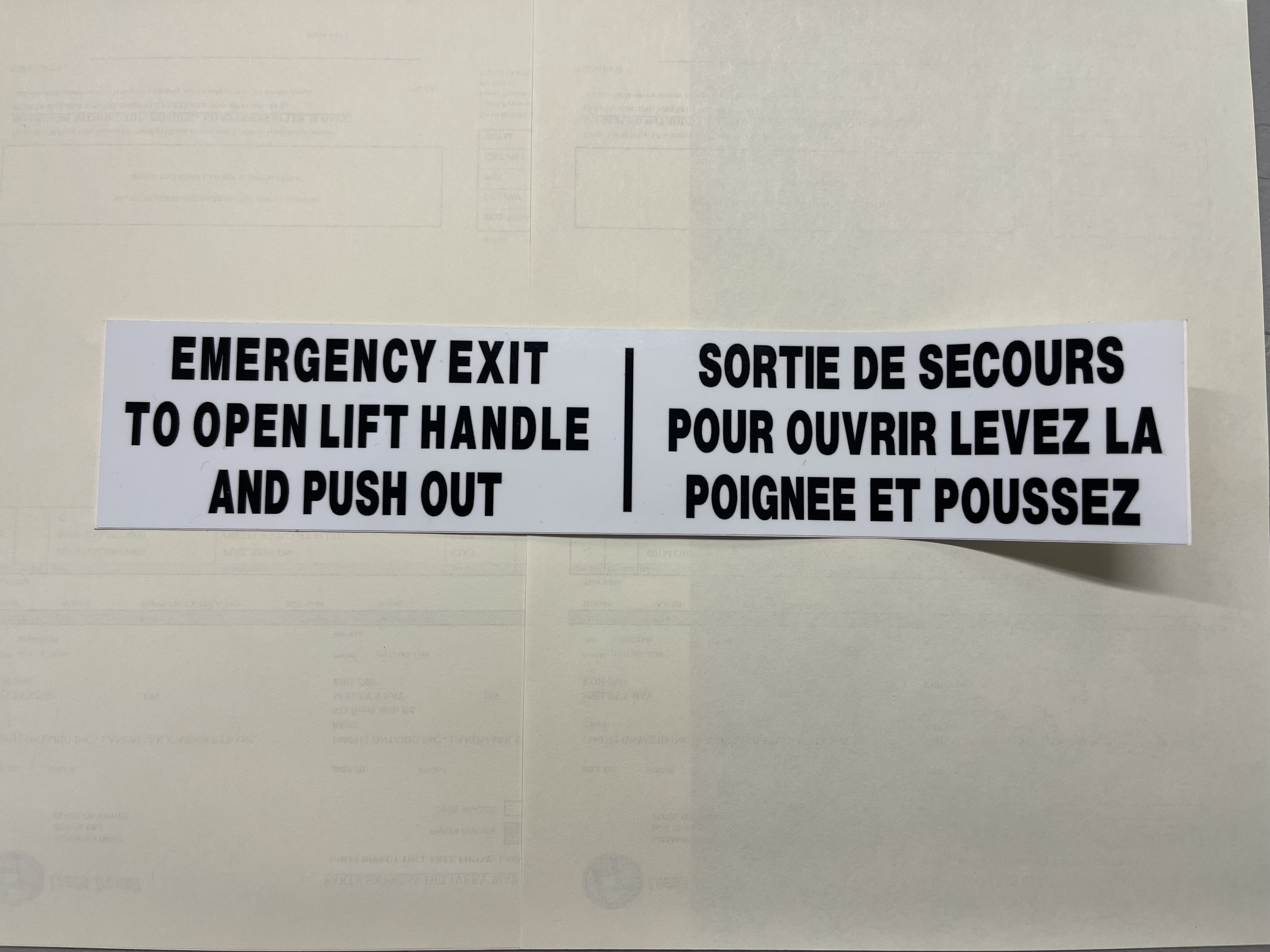 DECAL,EMERGECNY EXIT INSTRUCT