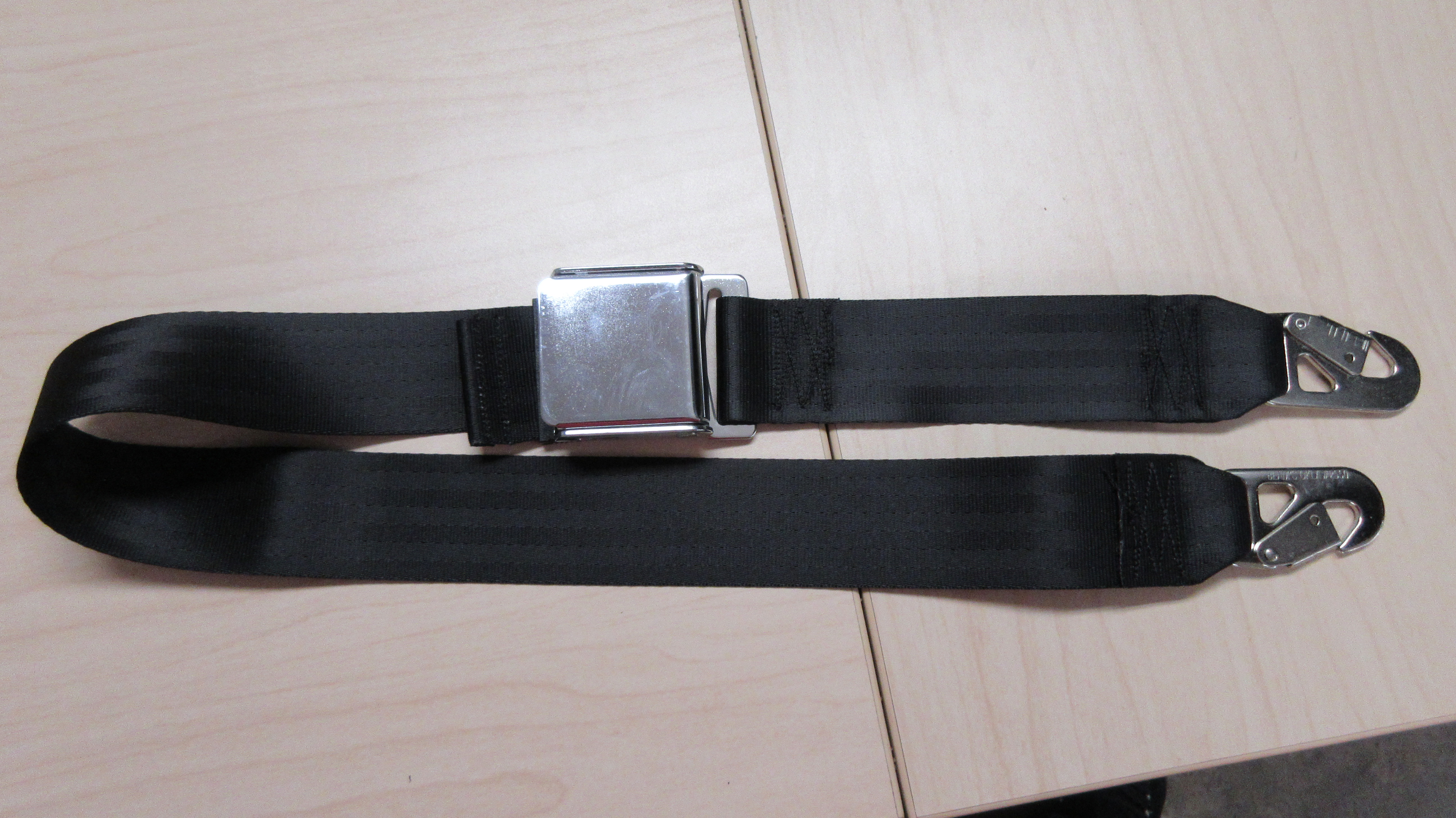 LAP BELT, BLACK, 40", W/CLIPS