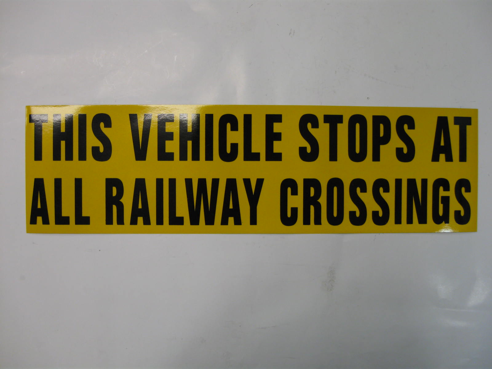 DECAL,VEHICLE STOPS, YELL REFL