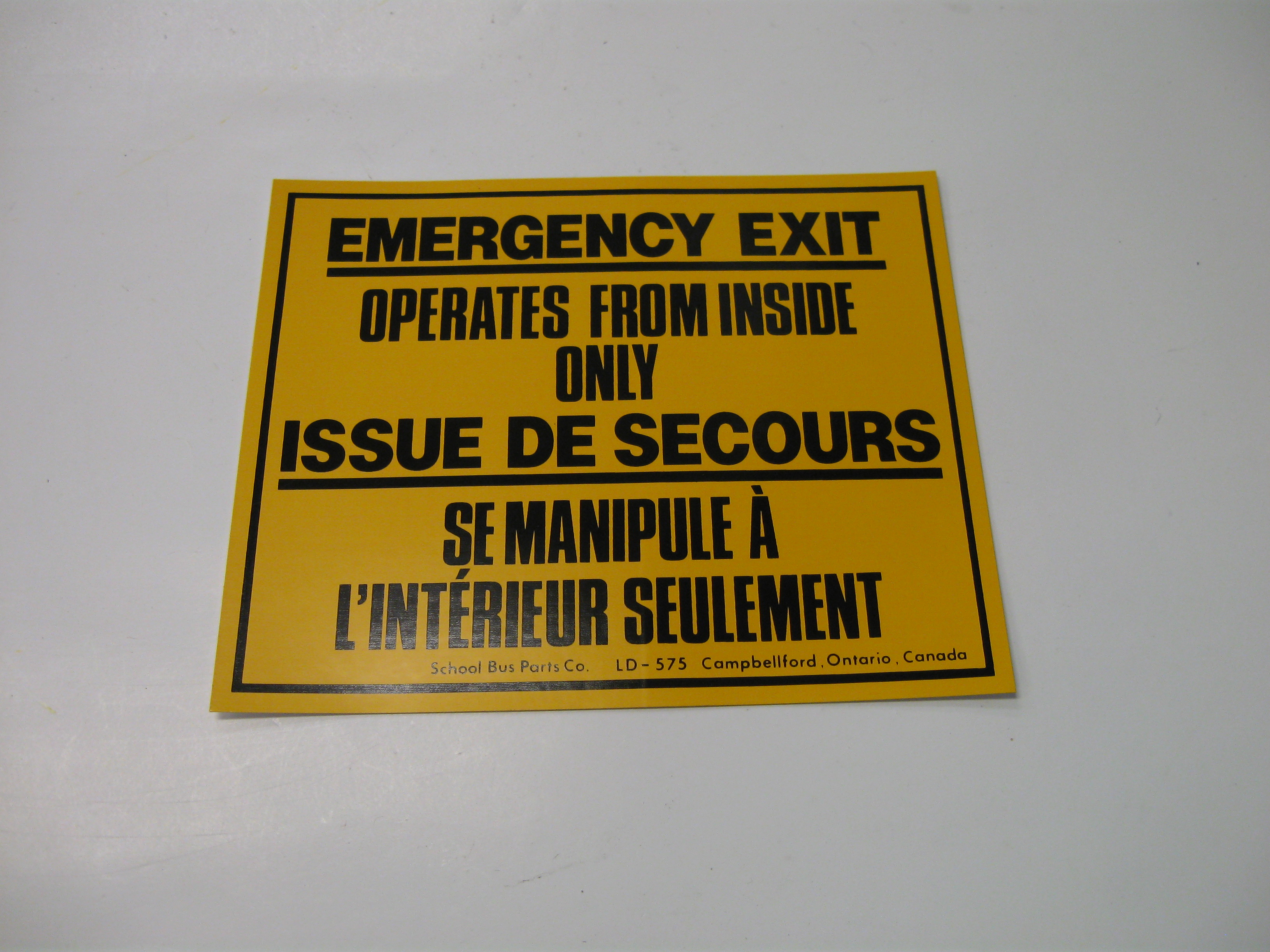 DECAL,EMERGECY EXTI INST.