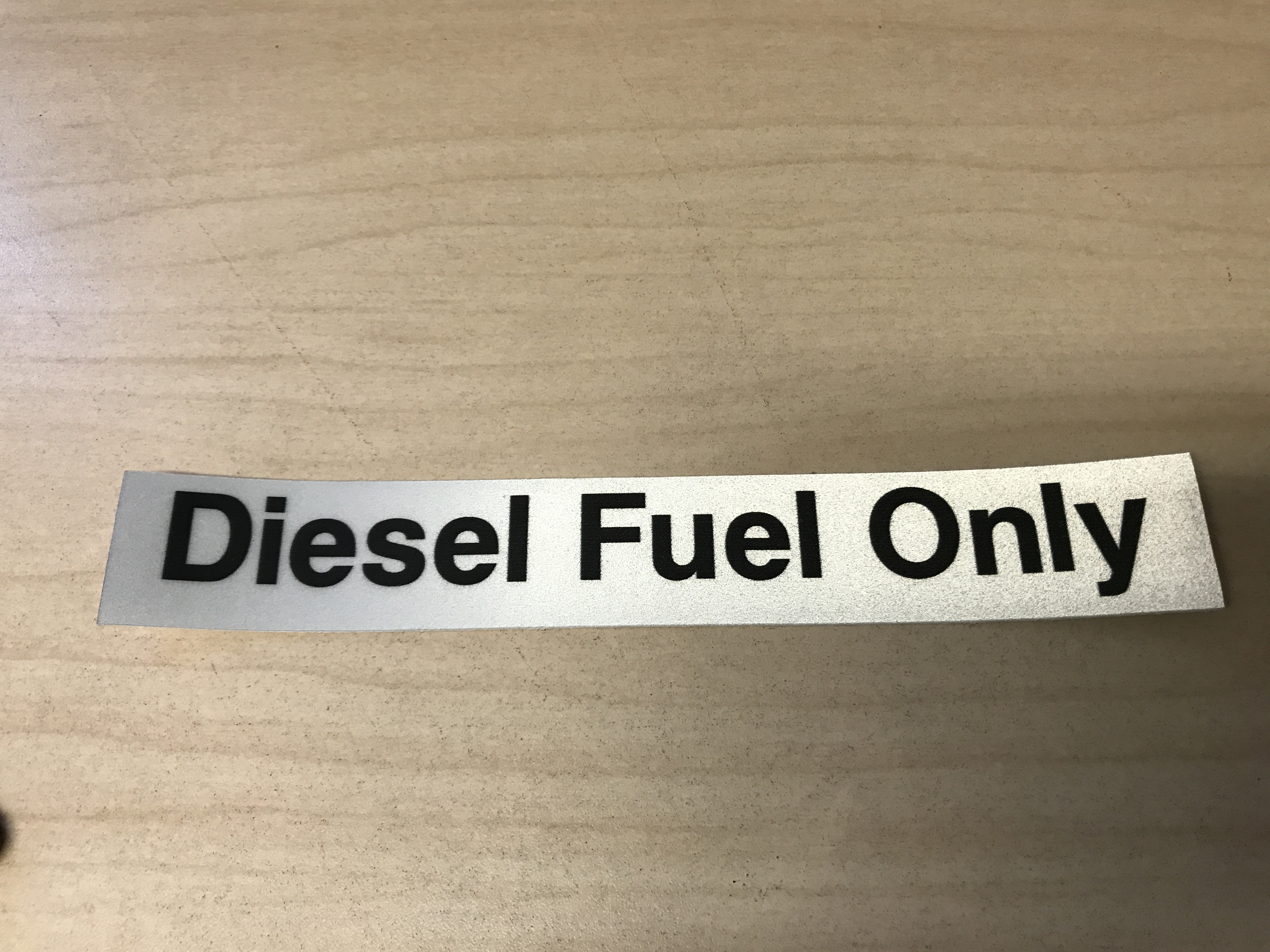 DECAL,DIESEL FUEL ONLY, BLK/WH