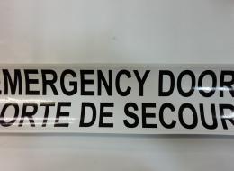 DECAL EMERG DOOR - FRENCH/ENG