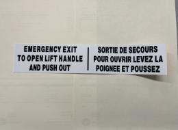 DECAL,EMERGECNY EXIT INSTRUCT