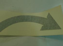 DECAL ARROW BLK RR EMERG DOOR