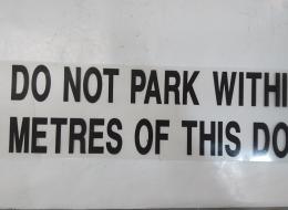 DECAL, (DO NOT PARK---)