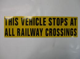 DECAL,VEHICLE STOPS, YELL REFL