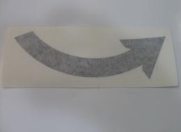 DECAL ARROW BLK SIDE EMERG DO
